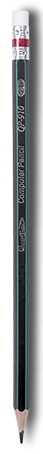 ดินสอไม้ QP910 สีเขียว ดำ Quantum